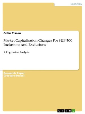 cover image of Market Capitalization Changes For S&P 500 Inclusions and Exclusions